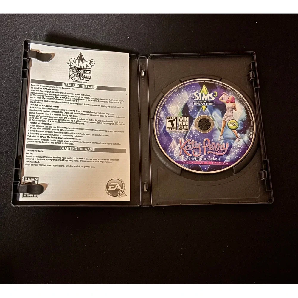 The Sims 3 Showtime Katy Perry Collectors Edition PC Mac Expansion Pack EA Game